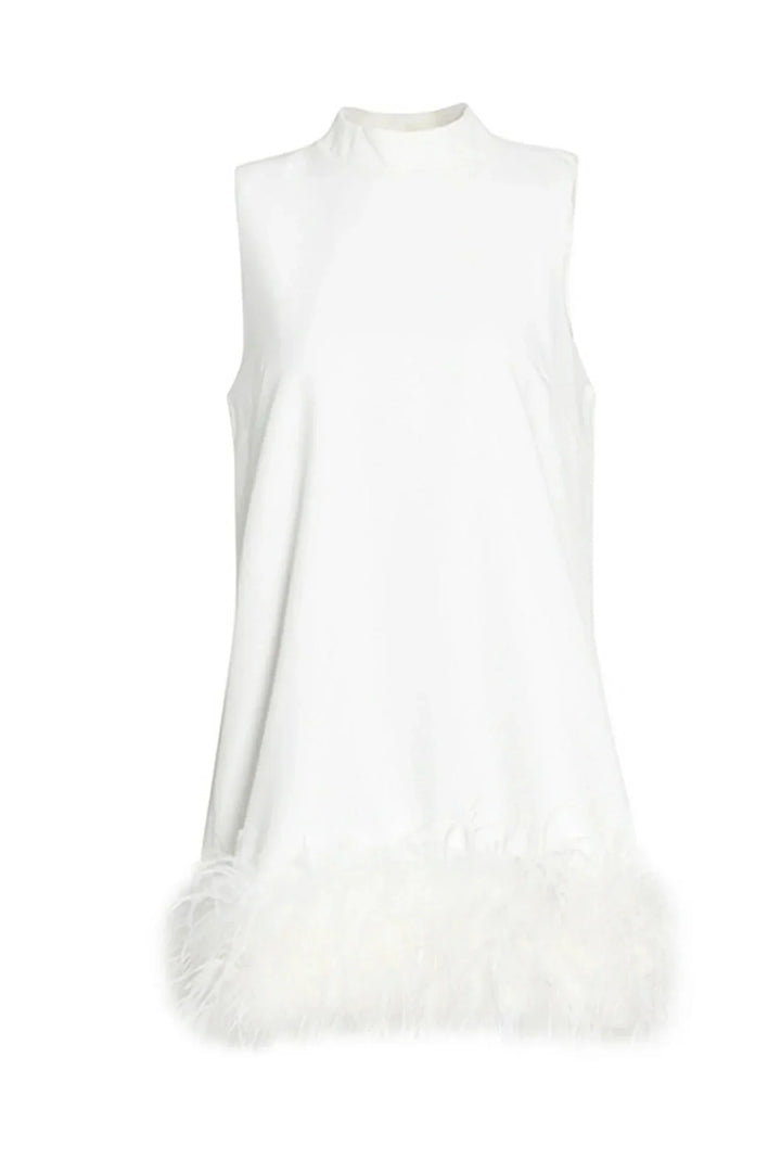 Brit & Boho™ I Ada A-Line Fur Hem Mini Dress Brit & Boho | Fashion & Boutique