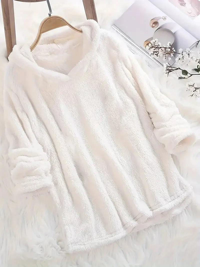 Brit & Boho™ I Nora Fleece Solid Hoodie Brit & Boho | Fashion & Boutique