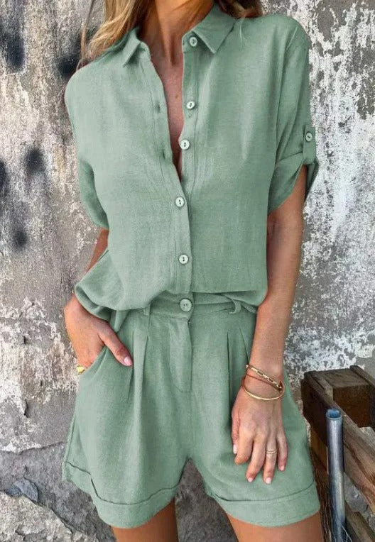 Brit & Boho™ | Isla Linen Co-Ord Set