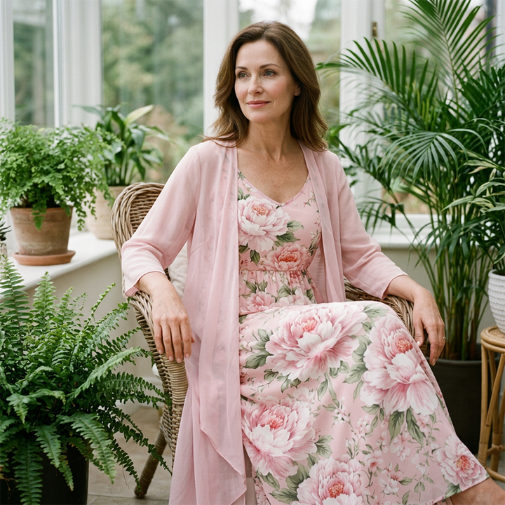 Mackenzie™ Floral Chiffon Dress Set