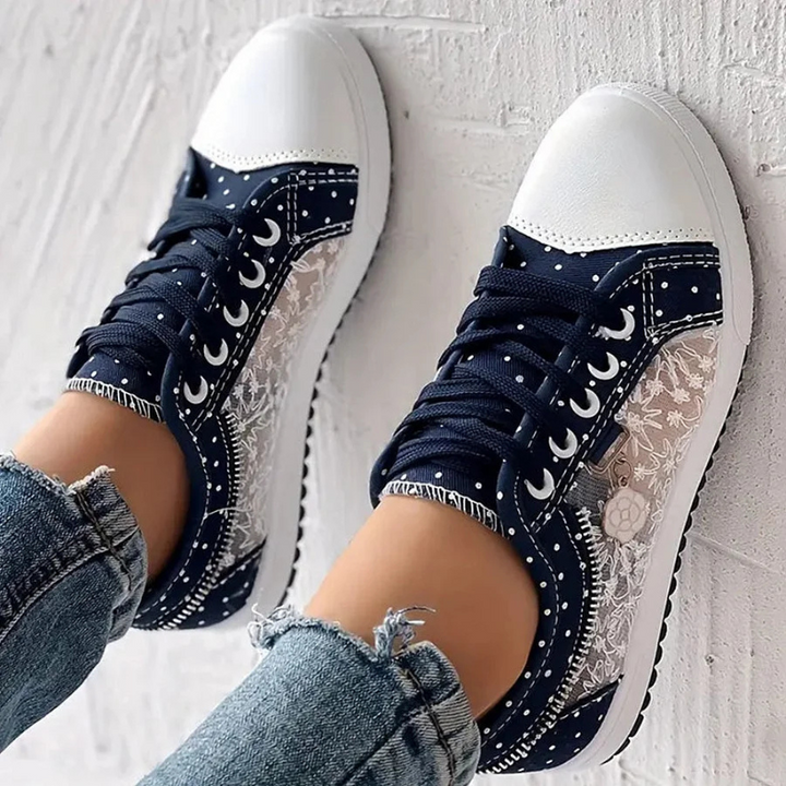 Caro | Elegant Floral Sneakers
