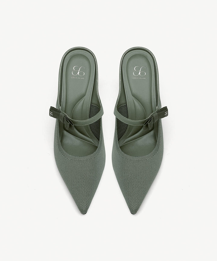 Brittanny Pointed Toe Heeled Mule