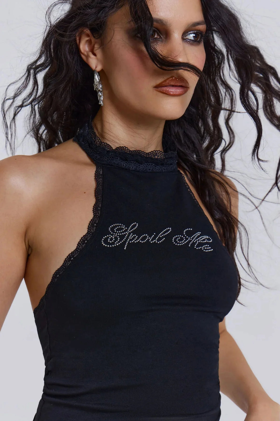 Brit & Boho™ I Dion Halter Neck Diamante Top Brit & Boho | Fashion & Boutique
