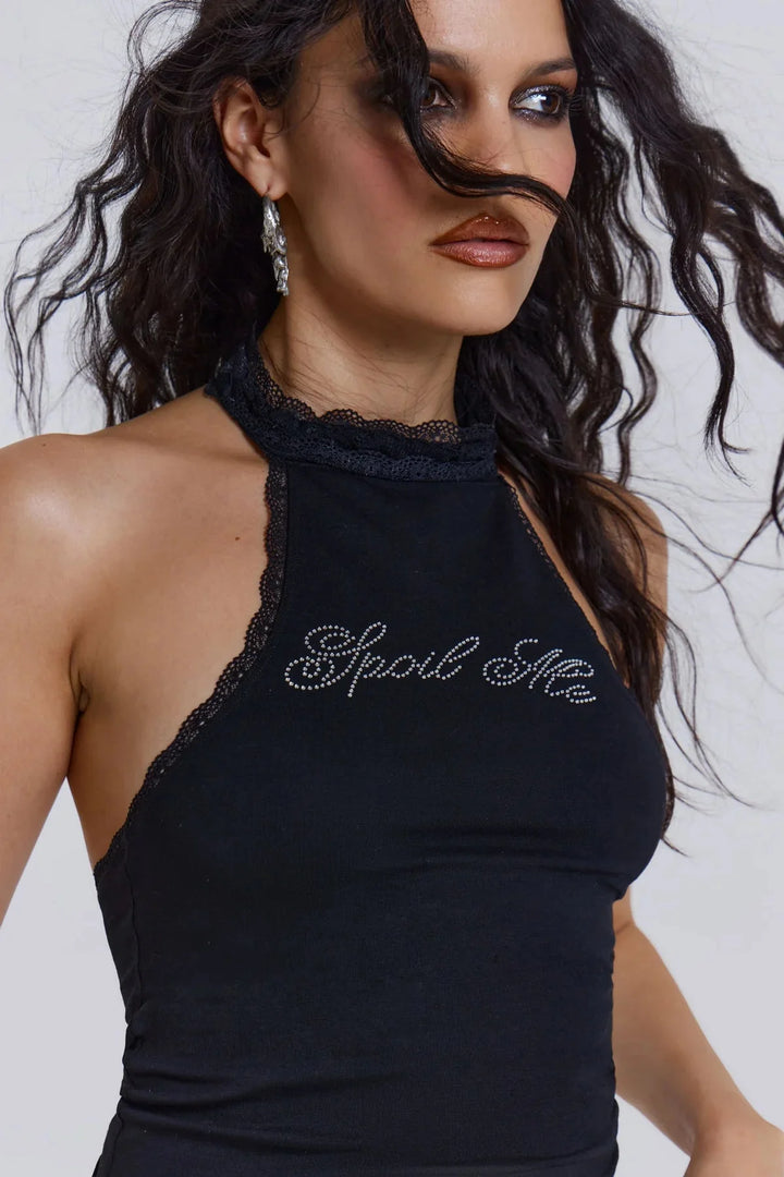 Brit & Boho™ I Dion Halter Neck Diamante Top Brit & Boho | Fashion & Boutique