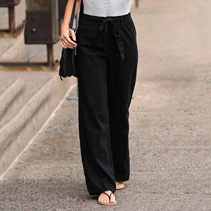 Jane | Women's Wide Leg Pants Drawstring High Waist Casual