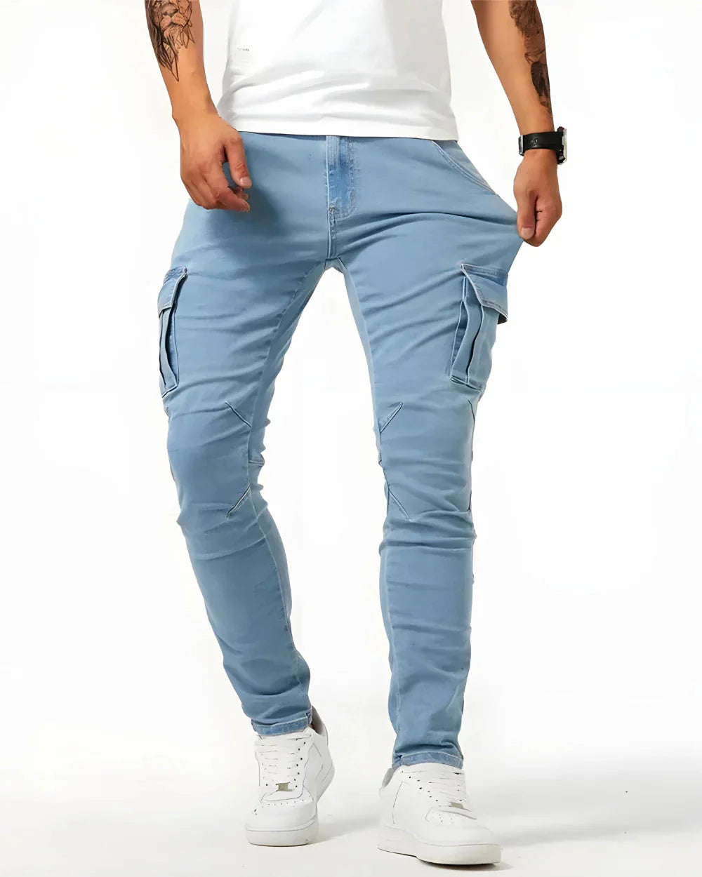 Brit & Boho™️ | Basic Cargo Stretch Pants Brit & Boho | Fashion & Boutique