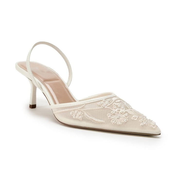 Charlotte Bloom Slingback Heels