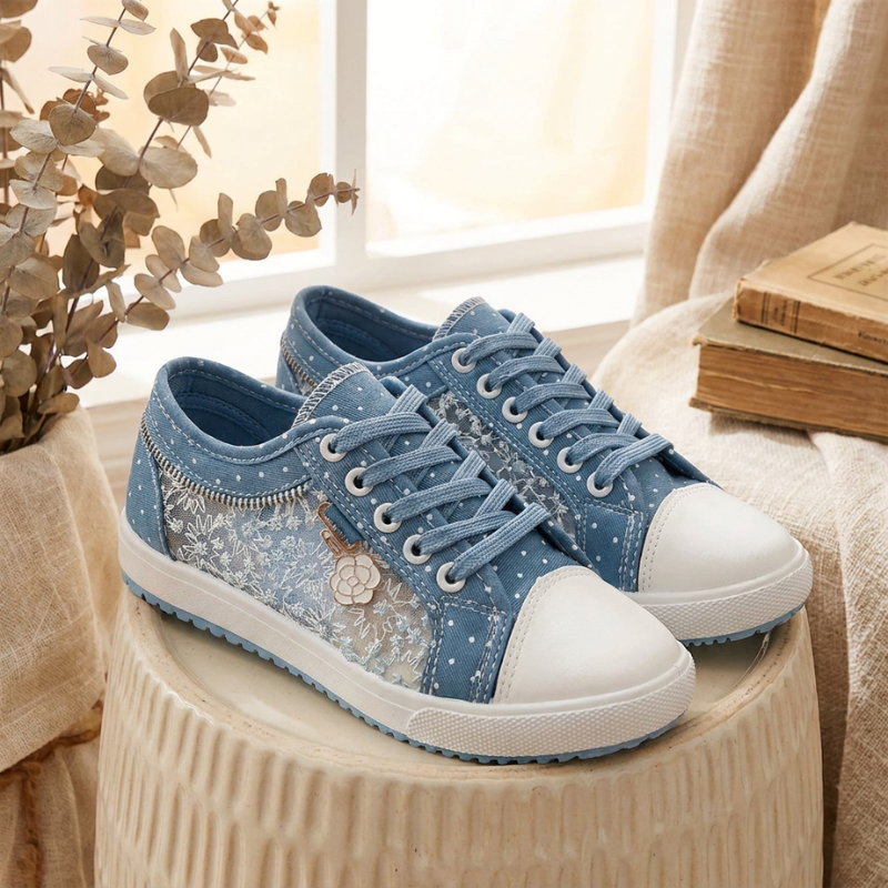 Caro | Elegant Floral Sneakers