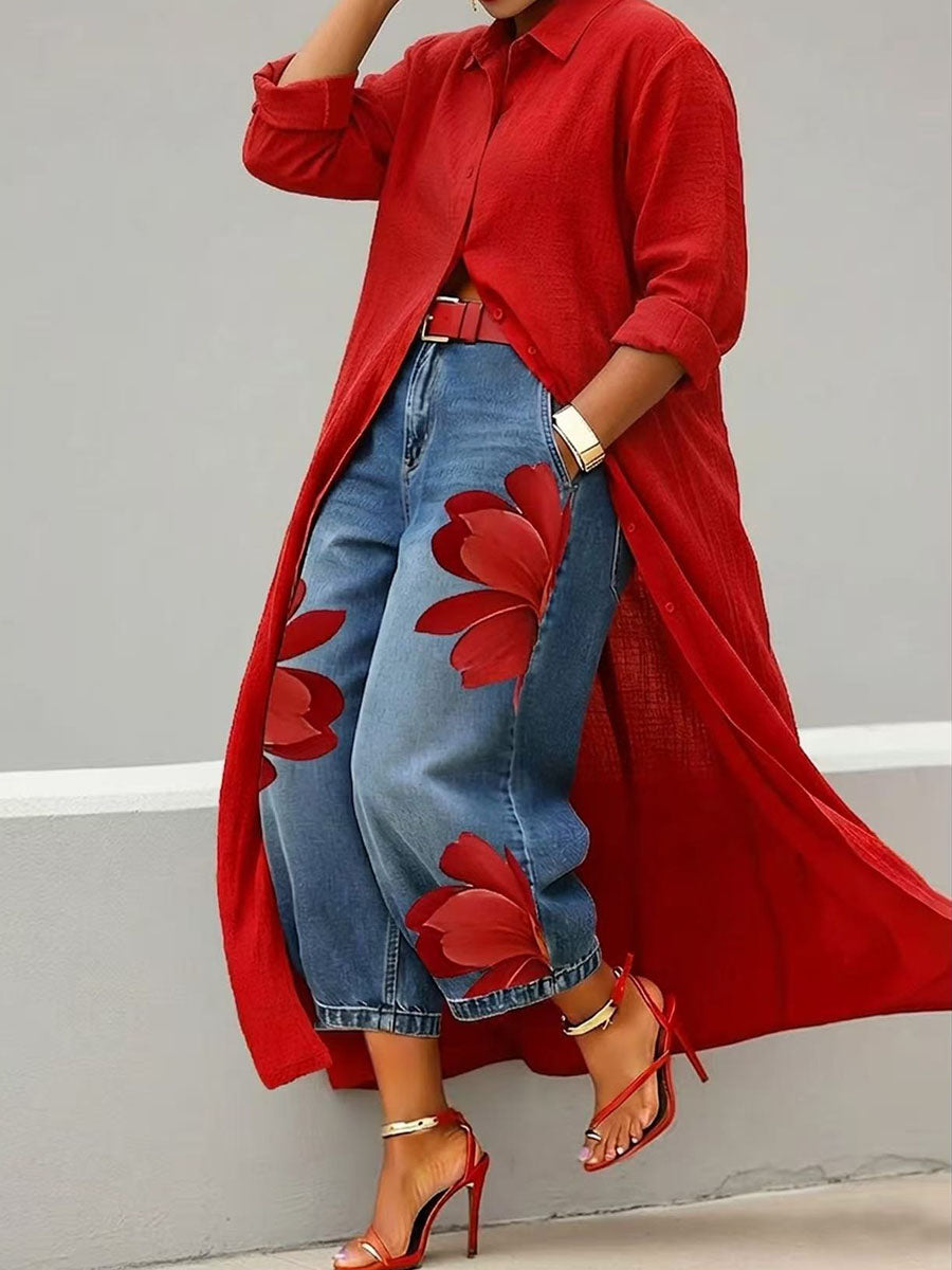 Sophia - Elegant Floral Pants