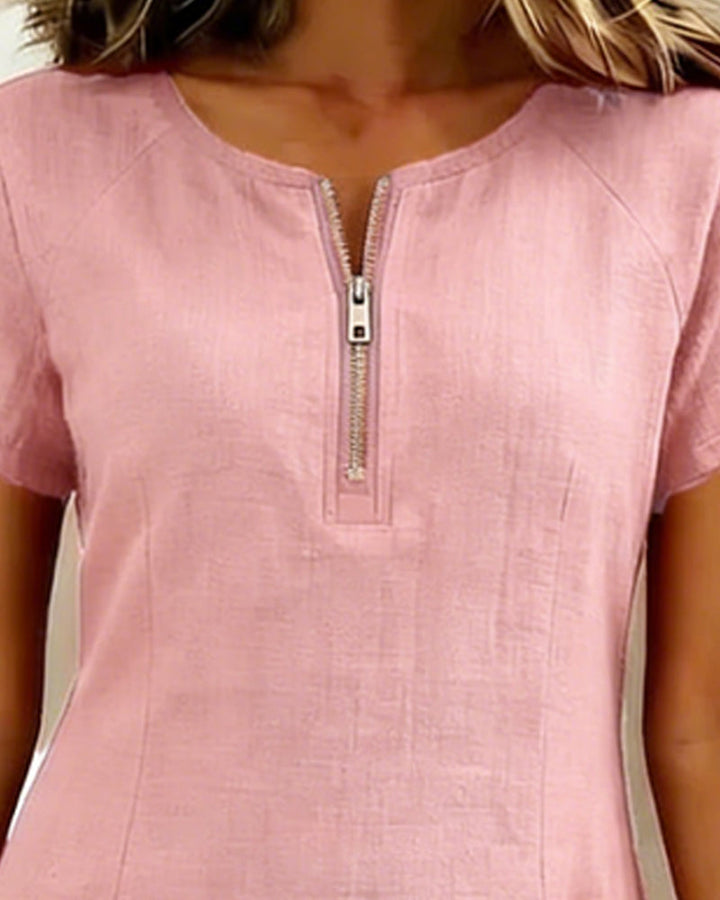 Sophie™ Cotton Zip Pocket Dress