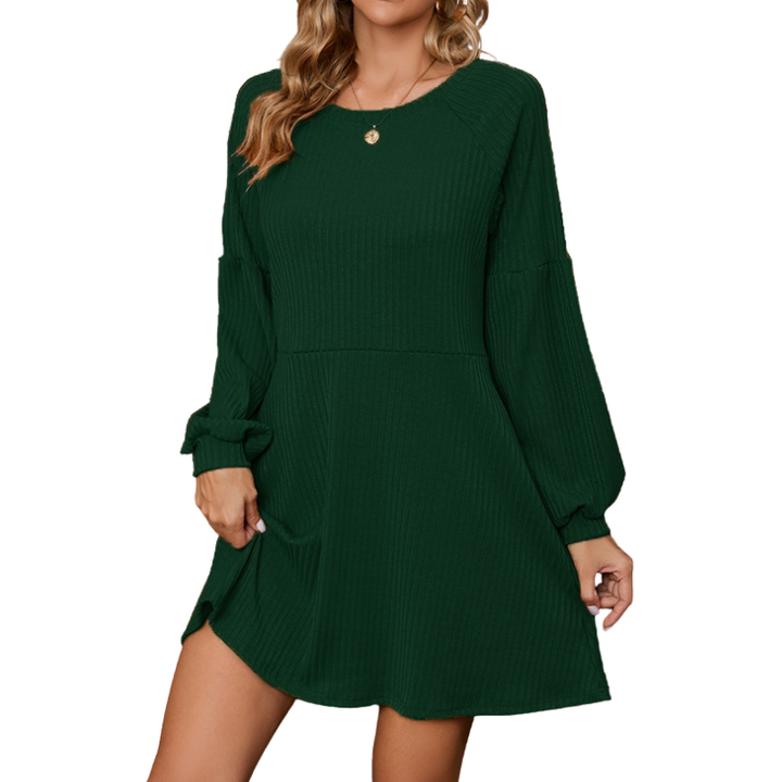 SANDY™ – Stylish Ribbed Long Sleeve Dress