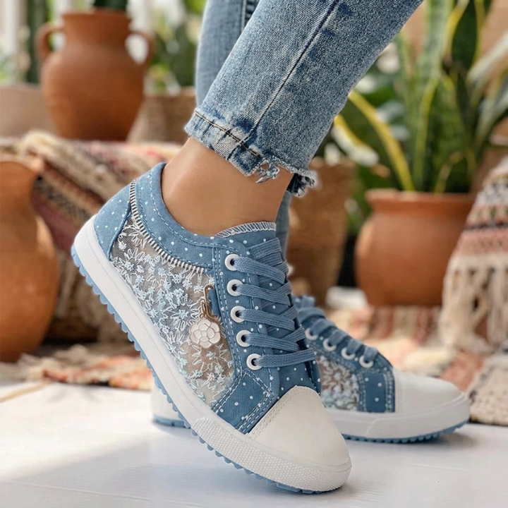 Caro | Elegant Floral Sneakers