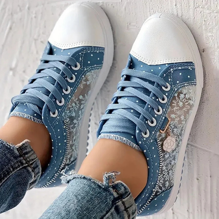 Caro | Elegant Floral Sneakers
