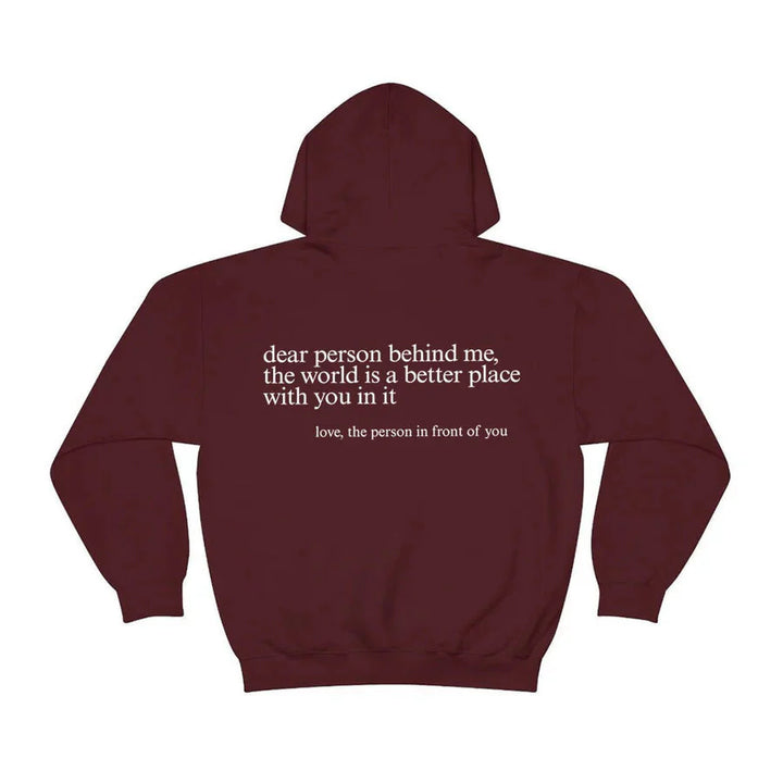 Brit & Boho™ I Dear Person Behind Me' - Positivity Hoodie Brit & Boho | Fashion & Boutique
