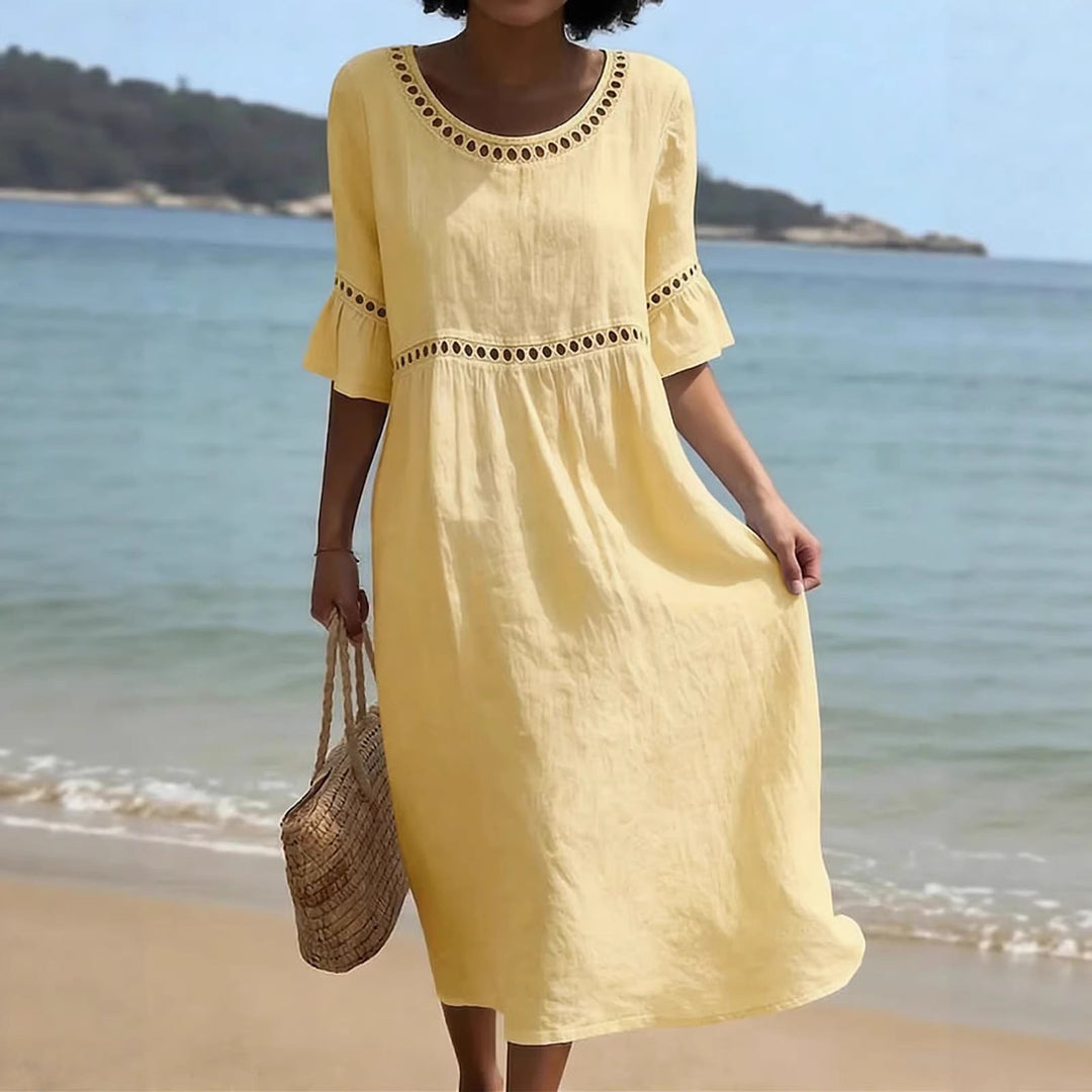 Amara™ | Elegant Tummy-Concealing Midi Dress