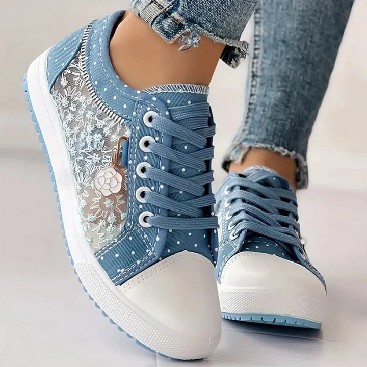 Caro | Elegant Floral Sneakers