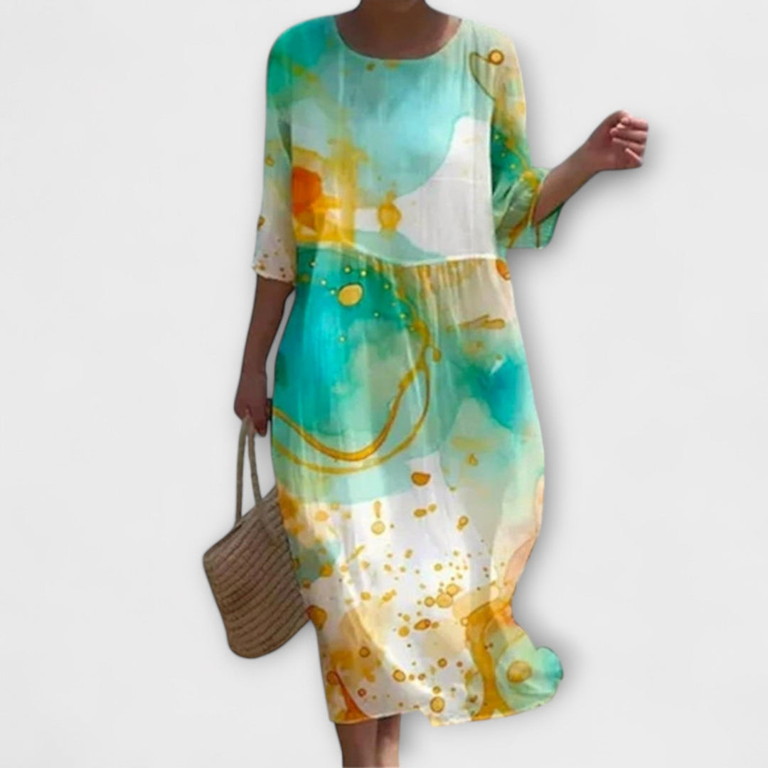 SHAE™ - Elegant Floral Maxi Dress