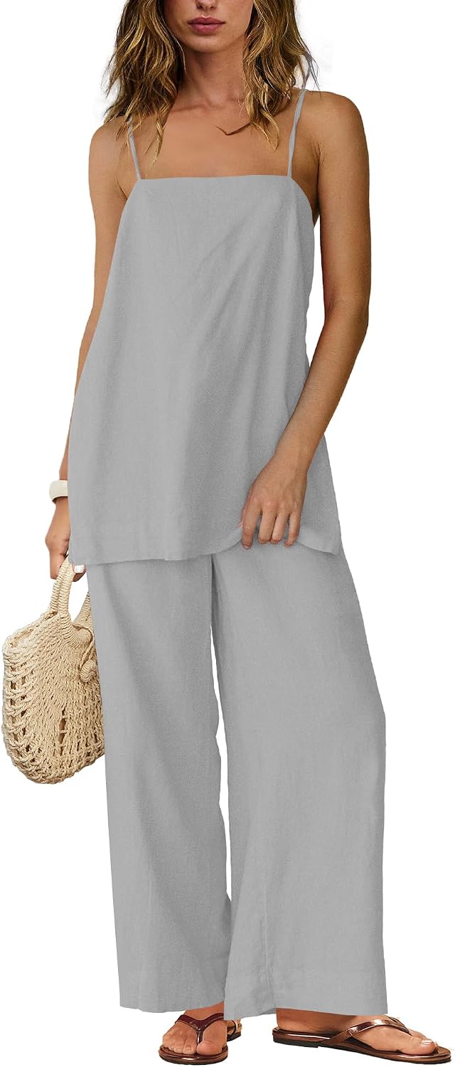 Tracey - Women's Linen Blend Two-Piece Set