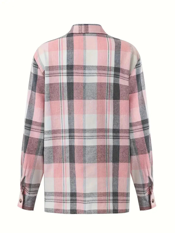 Brit & Boho™ I Dunn Casual Lapel Plaid Long Sleeve Brit & Boho | Fashion & Boutique