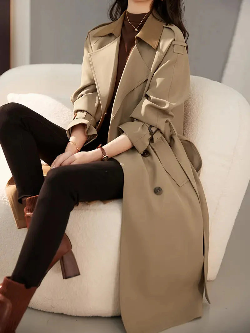 Brit & Boho™ I Cherry Double-Breasted Trench Coat Brit & Boho | Fashion & Boutique