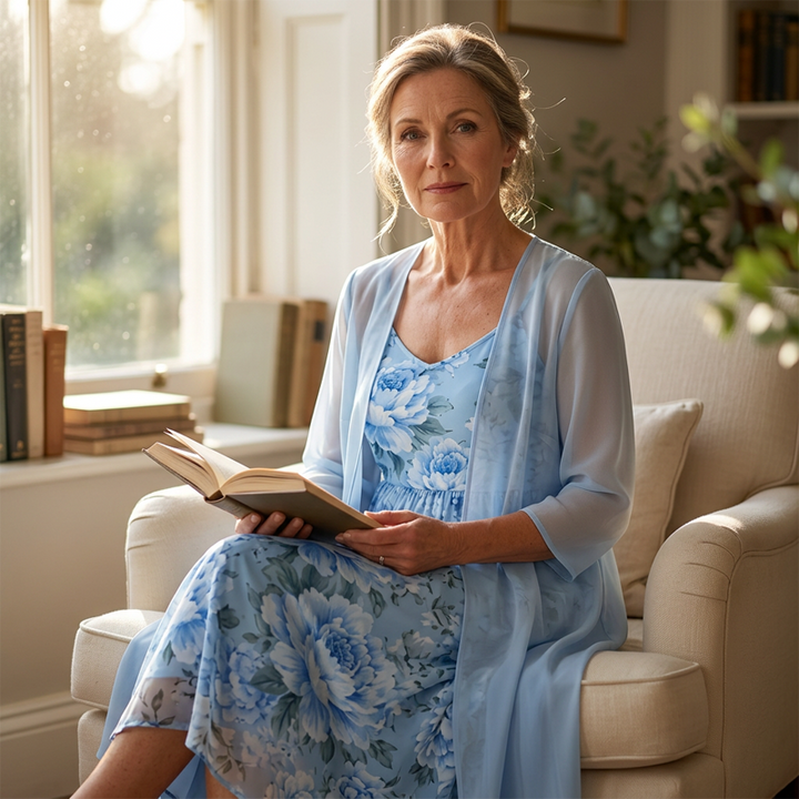 Mackenzie™ Floral Chiffon Dress Set