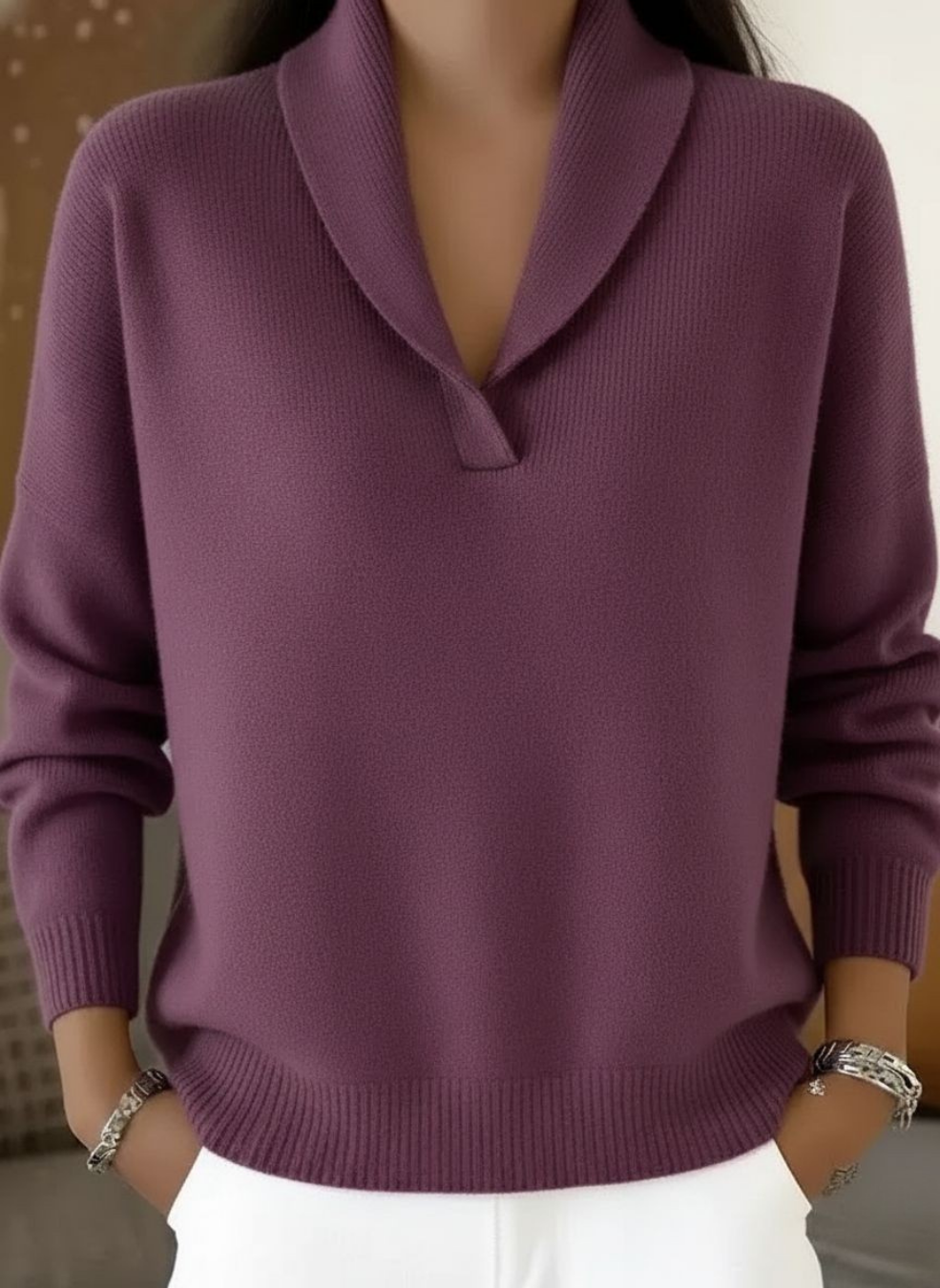 Brit & Boho | V-Neck Sweater