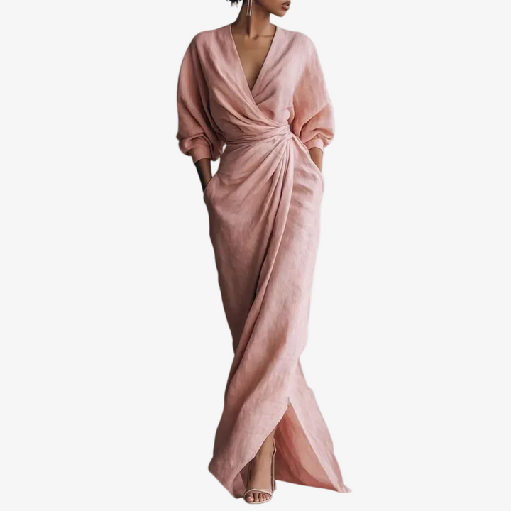 Sarah™ Elegant Wrap Maxi Dress