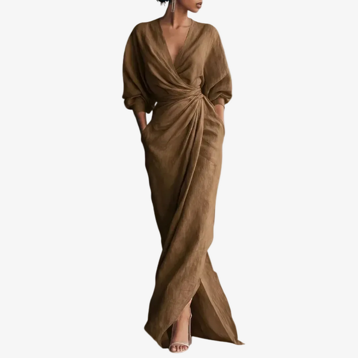 Sarah™ Elegant Wrap Maxi Dress