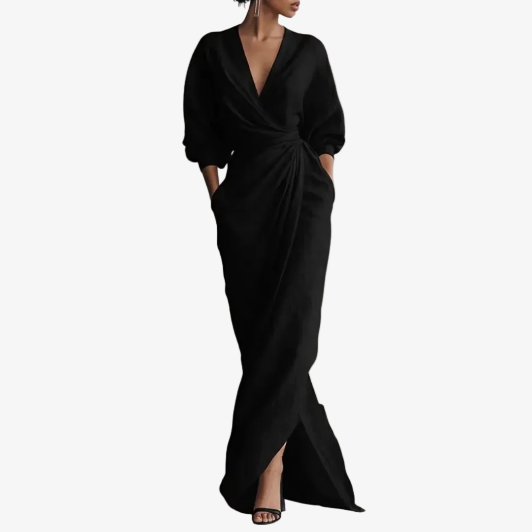 Sarah™ Elegant Wrap Maxi Dress