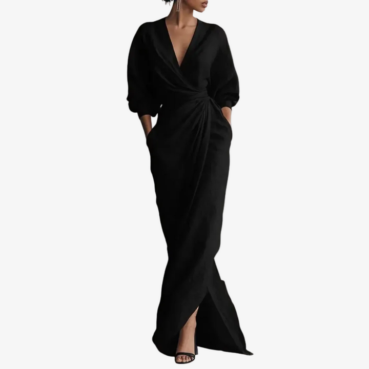 Sarah™ Elegant Wrap Maxi Dress