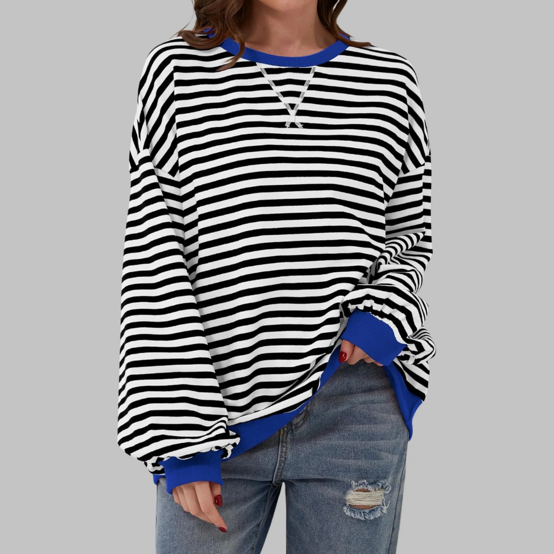 Luka I Casual Long Sleeve Round Neck Striped Shirt