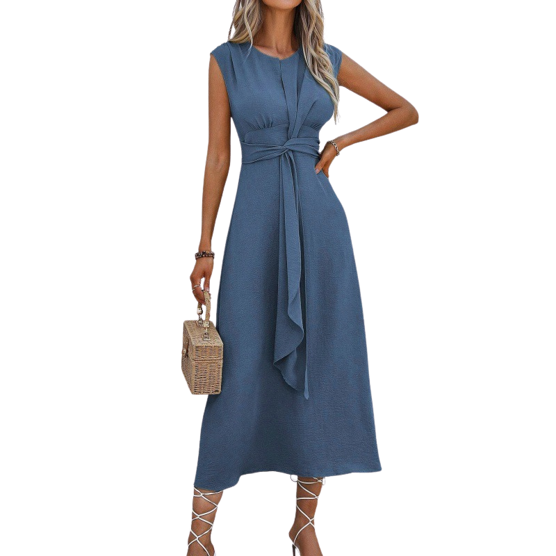 ROBBYN™ - Trendy Waist-Tie Sleeveless Dress