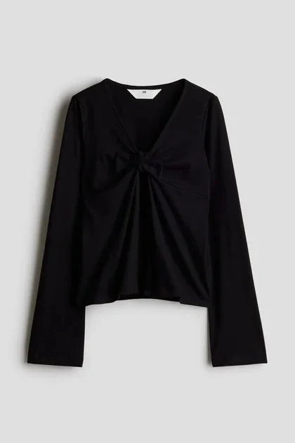 Brit & Boho™ I Eden Tie front long sleeve top Brit & Boho | Fashion & Boutique