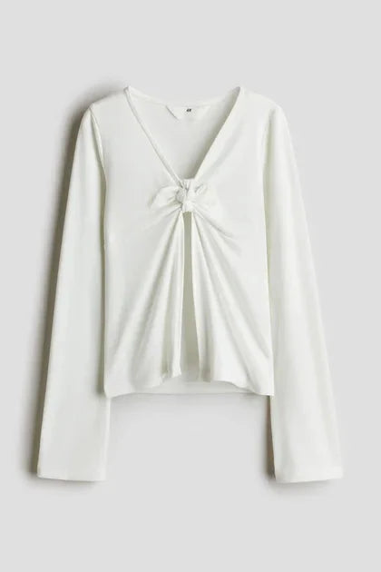 Brit & Boho™ I Eden Tie front long sleeve top Brit & Boho | Fashion & Boutique