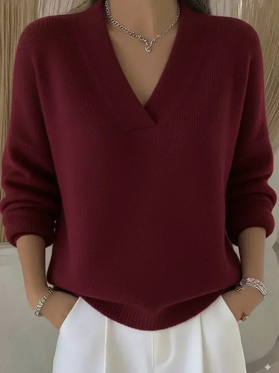 Ruby | Relaxed V-Neck Sweater