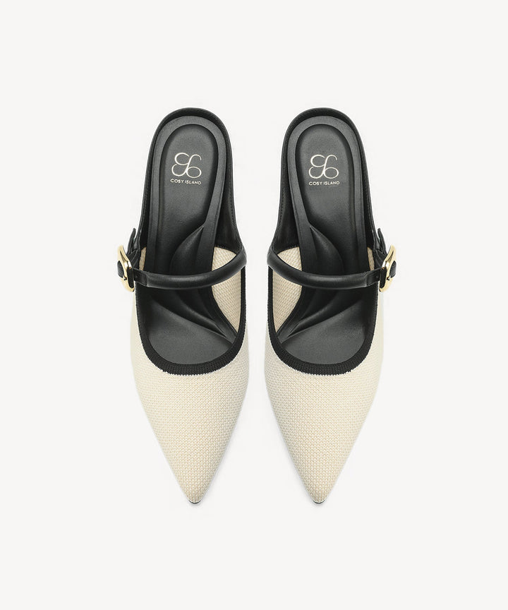 Brittanny Pointed Toe Heeled Mule