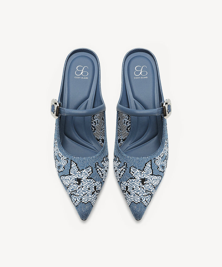 Brittanny Pointed Toe Heeled Mule