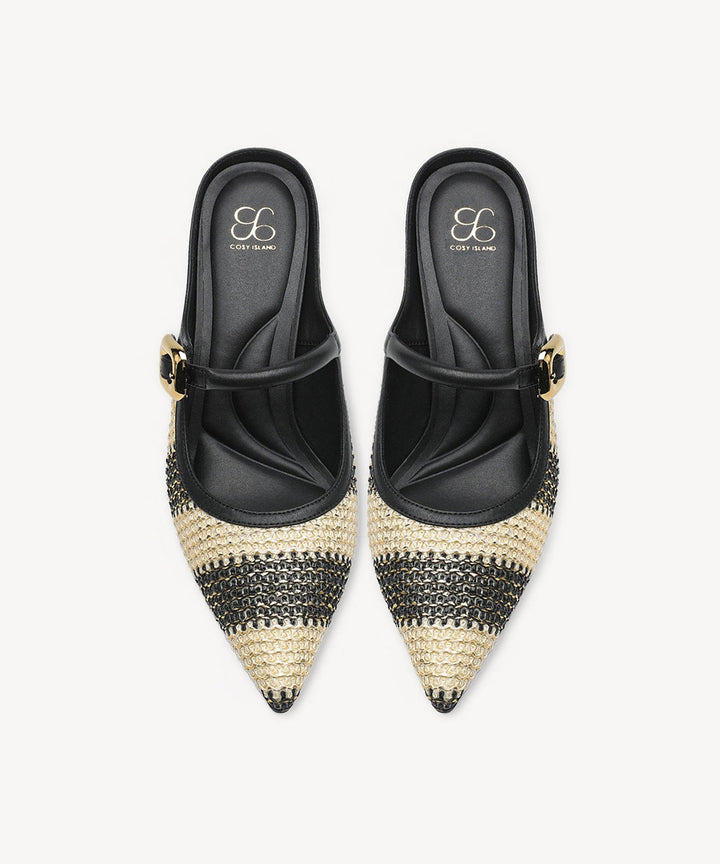 Brittanny Pointed Toe Heeled Mule