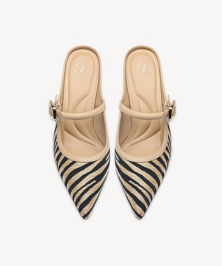 Brittanny Pointed Toe Heeled Mule