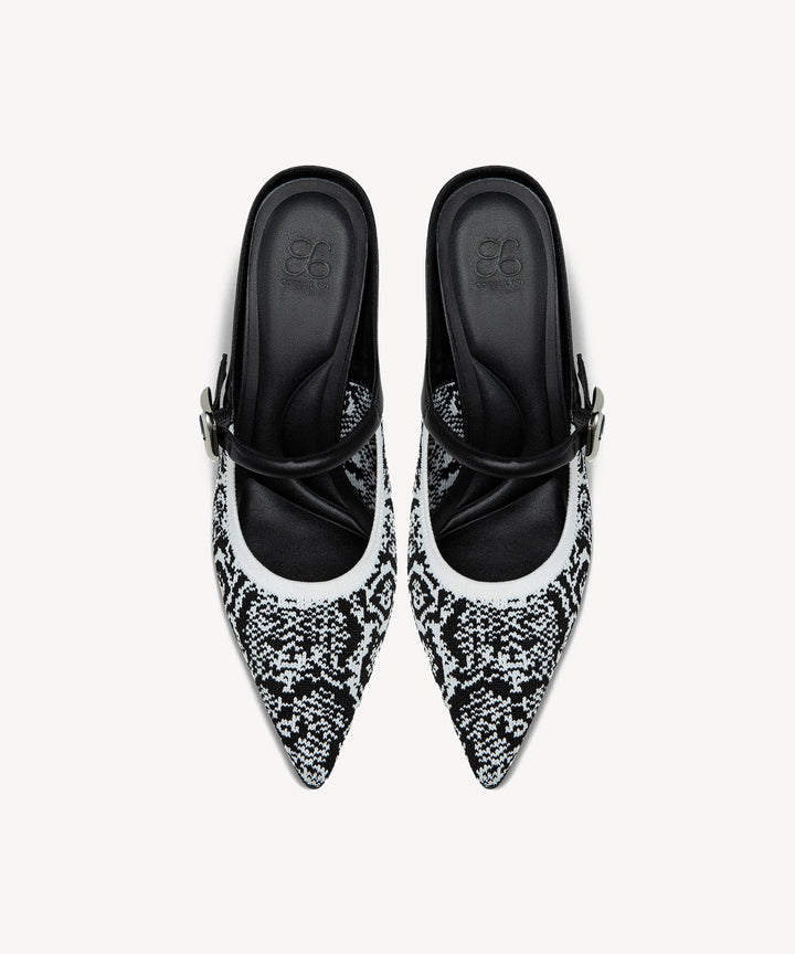 Brittanny Pointed Toe Heeled Mule