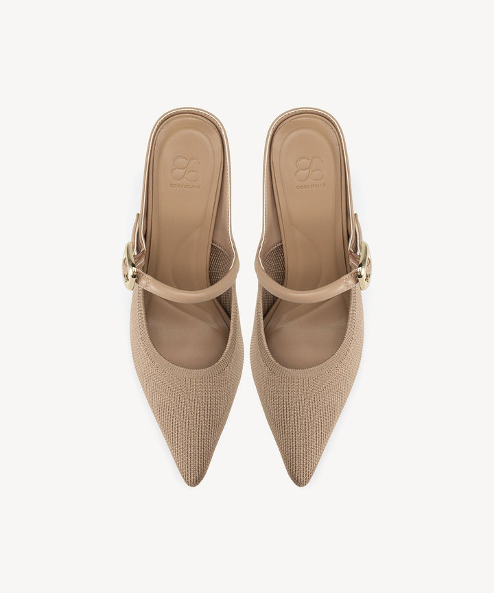 Brittanny Pointed Toe Heeled Mule