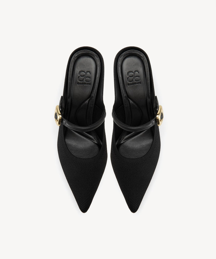 Brittanny Pointed Toe Heeled Mule
