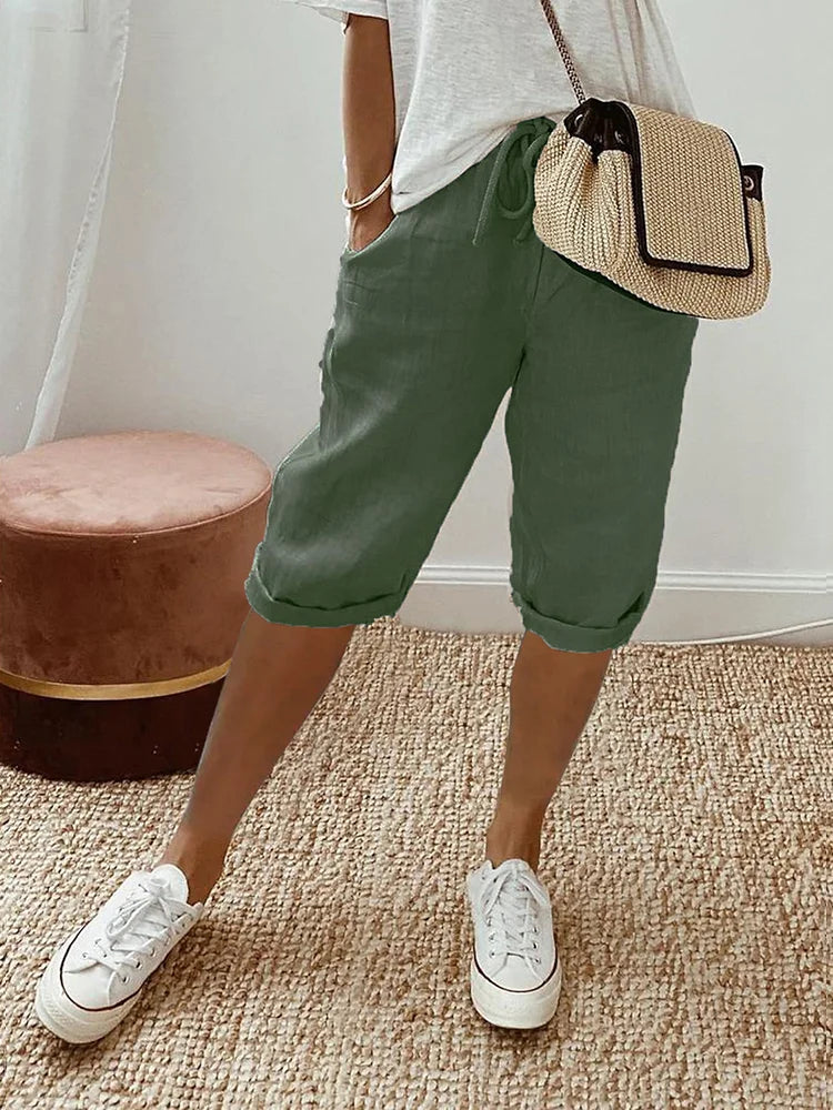 Cotton Linen Women's Shorts