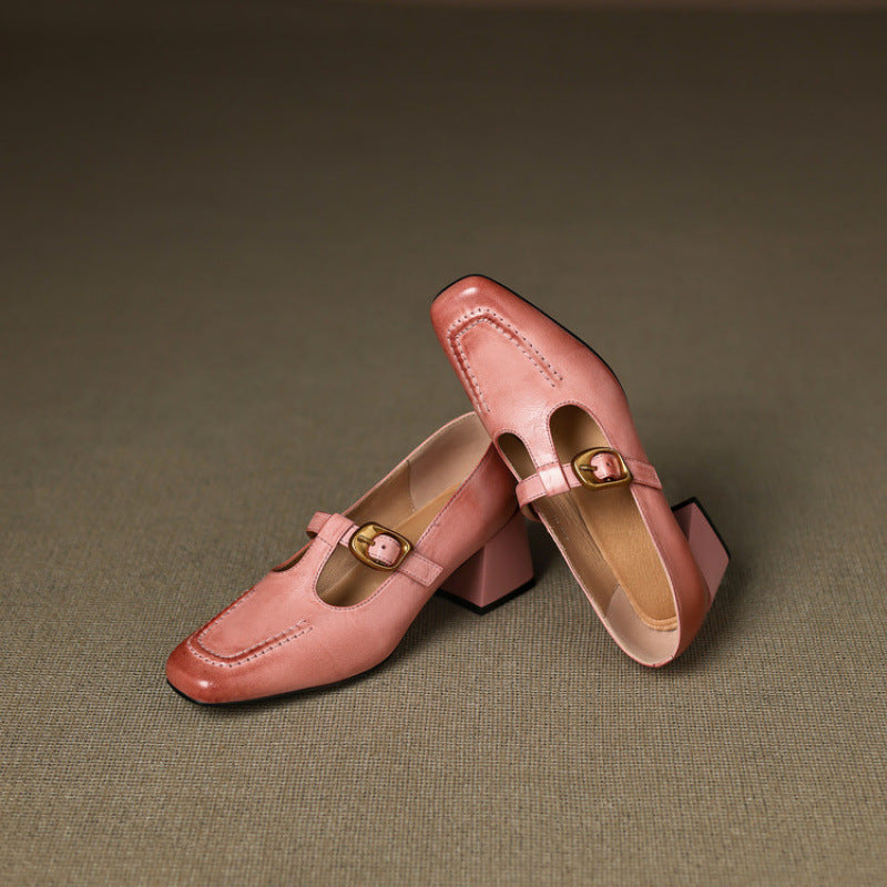 Viera Genuine Leather Heels