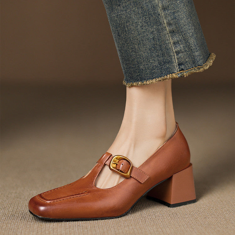 Viera Genuine Leather Heels