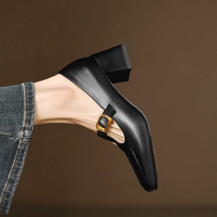 Viera Genuine Leather Heels
