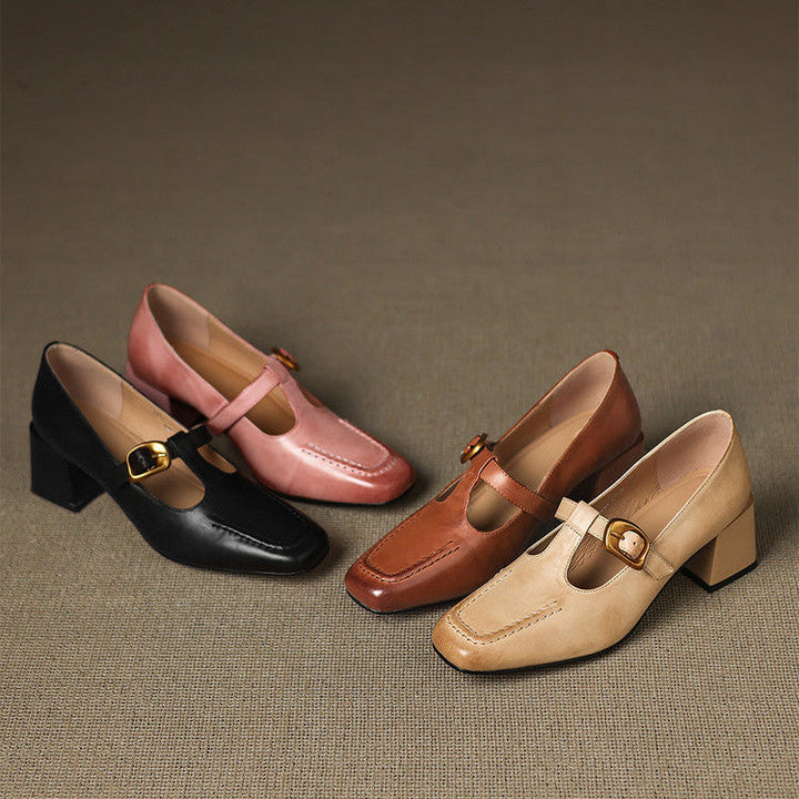 Viera Genuine Leather Heels