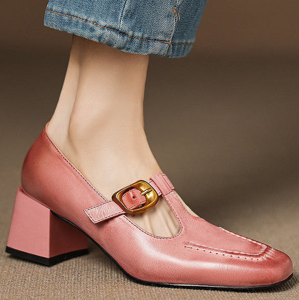 Viera Genuine Leather Heels