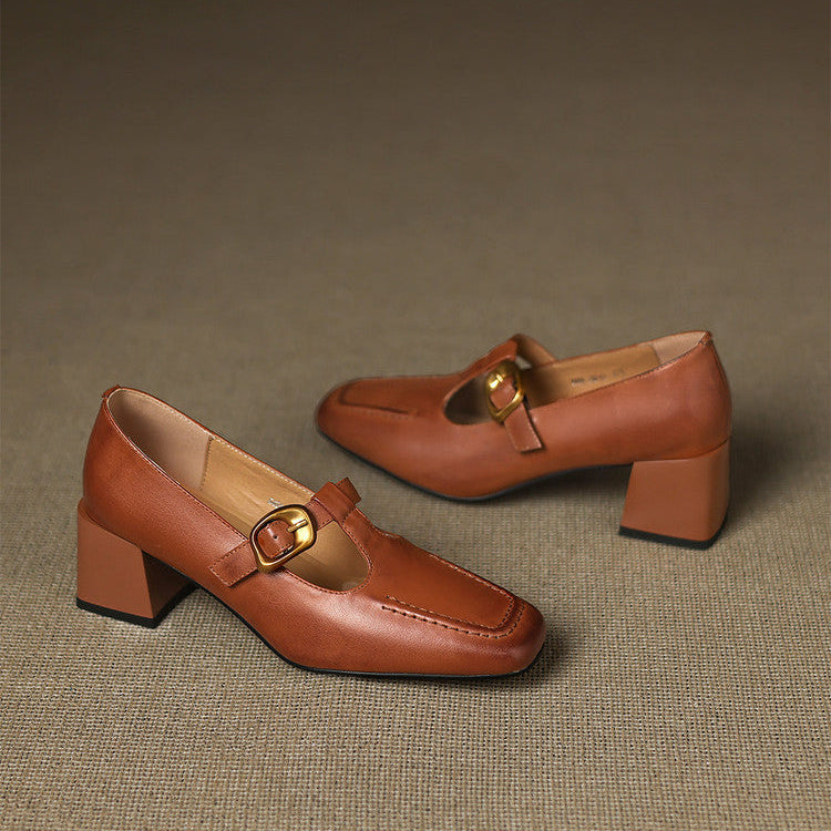 Viera Genuine Leather Heels
