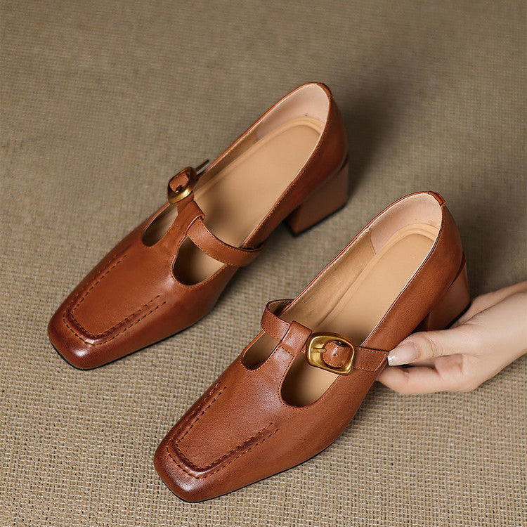 Viera Genuine Leather Heels